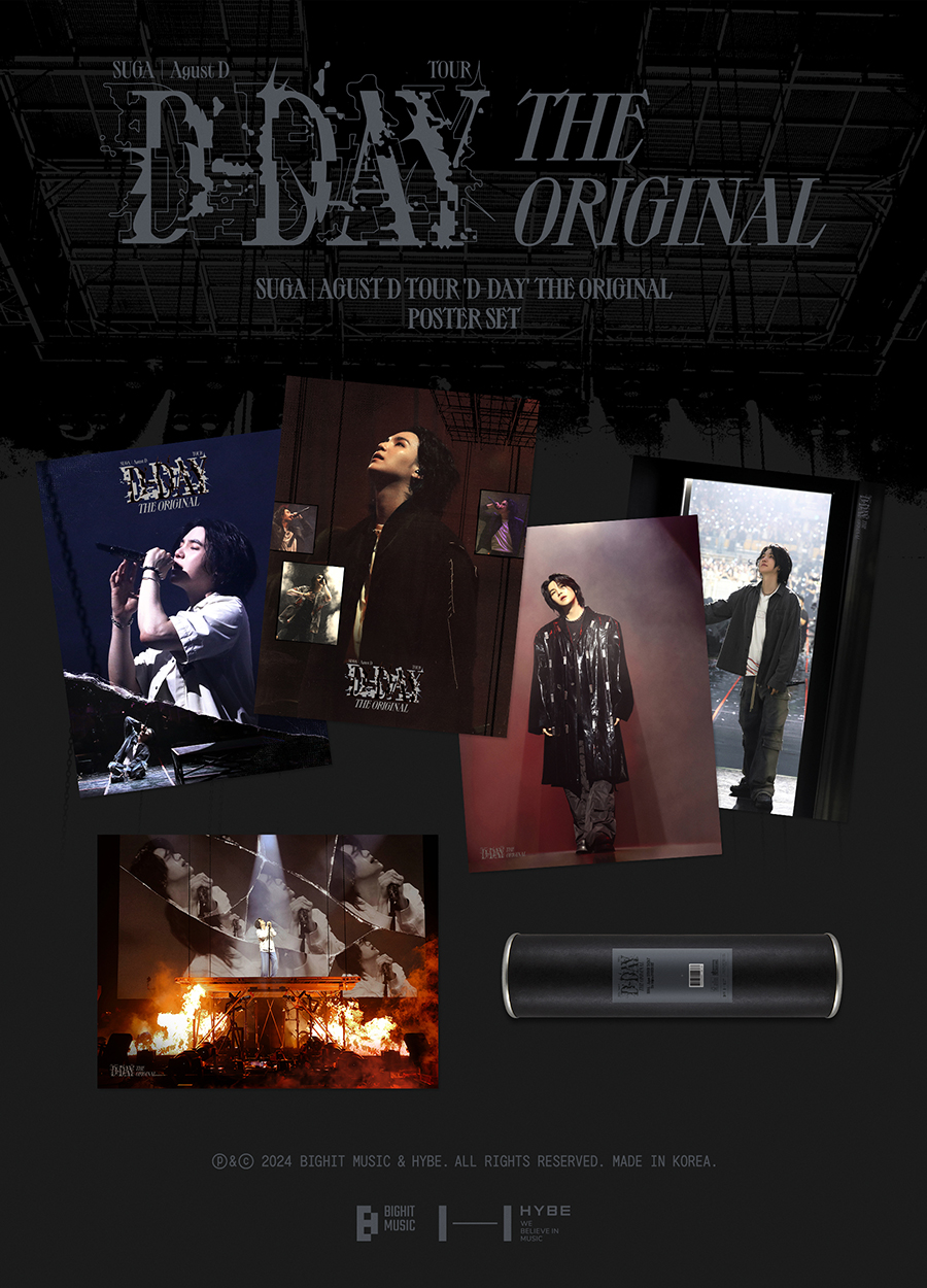 SUGA - Agust D TOUR 'D-DAY' The Original POSTER SET